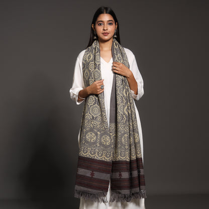 ajrakh woolen shawl 
