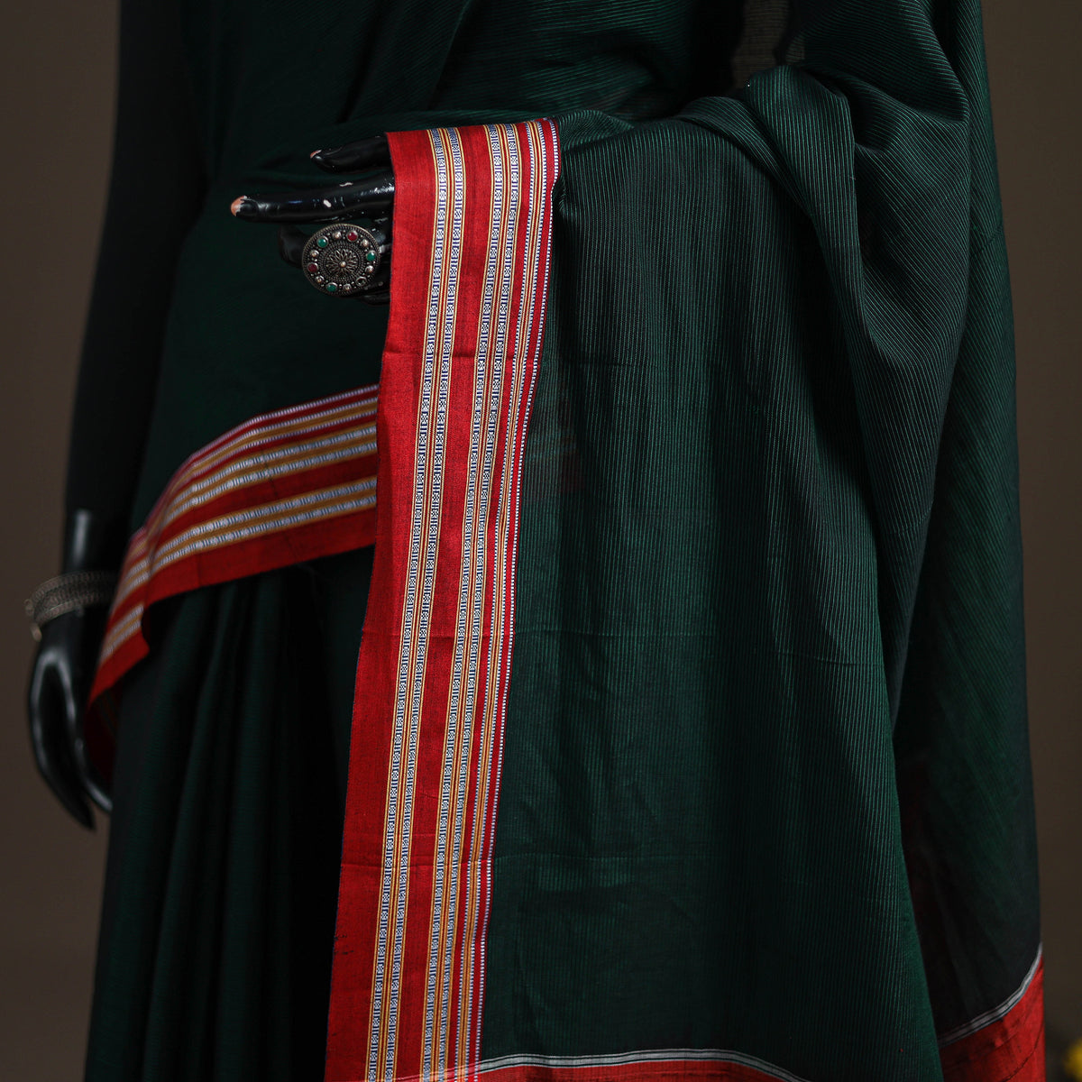 Mercerised Cotton Silk Plain Saree with Blouse Piece 46