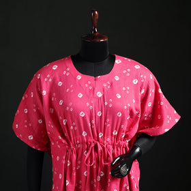 Bandhani Tie-Dye Cotton Kaftan (Medium) 29