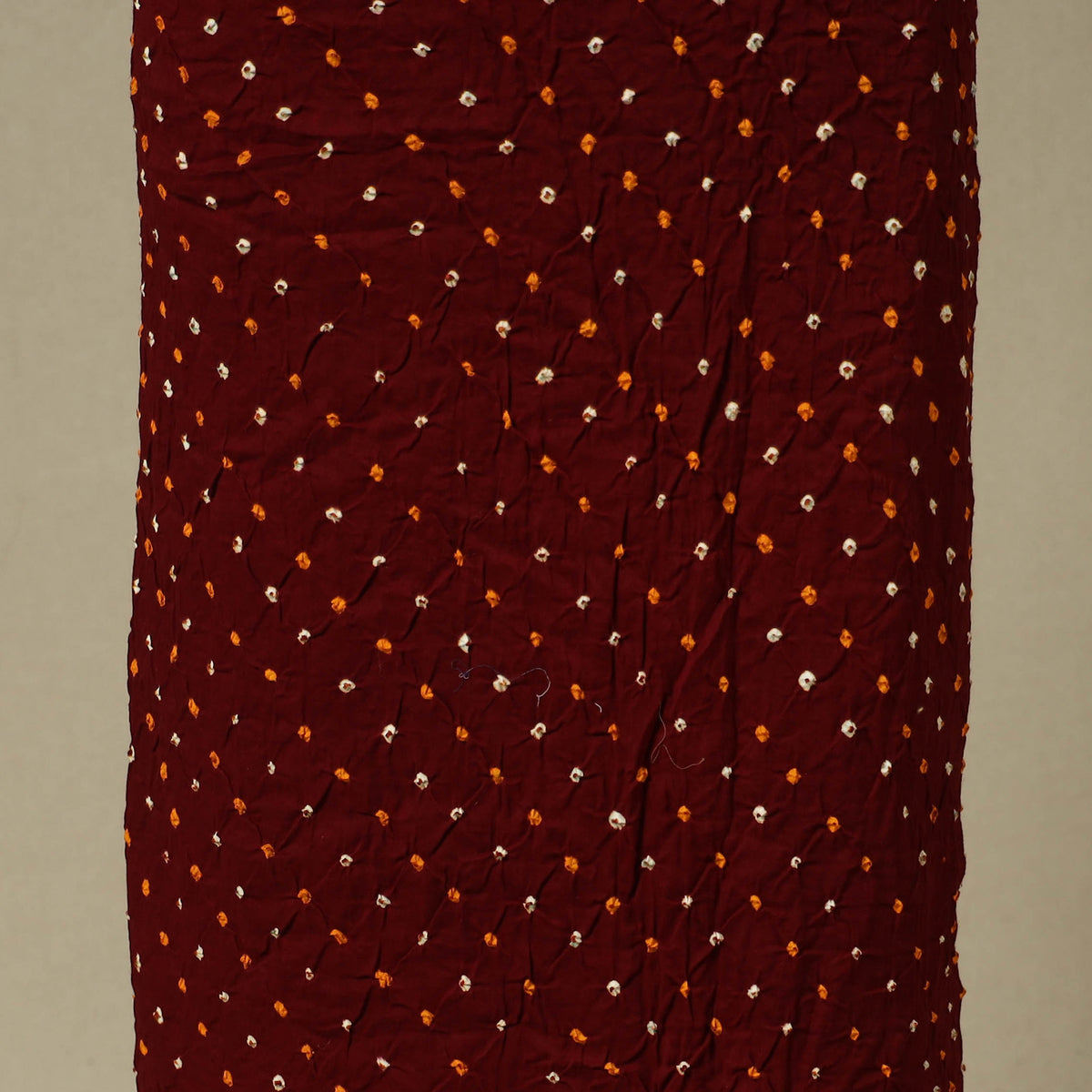 Maroon 2pc Unstitched Bandhani Dress Material with Jewellery Set