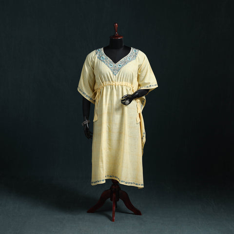 Kashmiri Kashida Hand Embroidered Cotton Kaftan (Long) 42