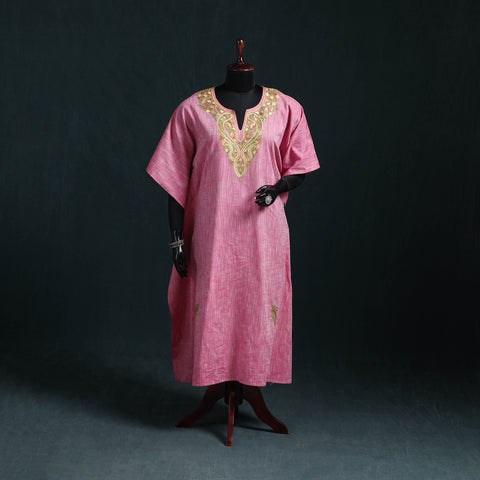 Kashmiri Aari Hand Embroidered Cotton Kaftan (Long) 43