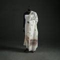 Handloom Chanderi Silk Handpainted Madhubani Dupatta with Zari Border 05