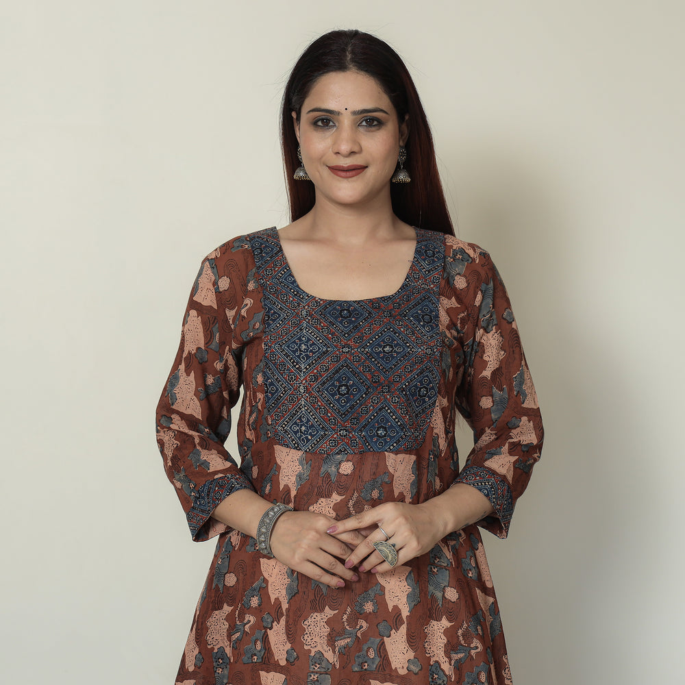  Ajrakh Block Printed  kurta