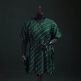 Bandhani Tie-Dye Cotton Kaftan (Medium) 34