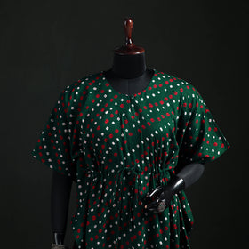 Bandhani Tie-Dye Cotton Kaftan (Medium) 34