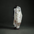 Handloom Chanderi Silk Handpainted Madhubani Dupatta with Zari Border 07