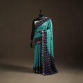 Blue - Kutch Rai Bandhani Pure Mul Cotton Saree with Blouse Piece 43