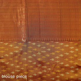 Purple - Traditional Pochampally Ikat Handwoven Pure Silk Pattu Saree with Rudraksha Border 01