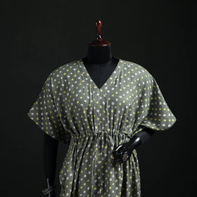 Bandhani Tie-Dye Cotton Kaftan (Medium) 35