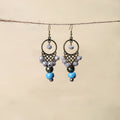 Grey - handmade beaded earrings 97 - handcrafted