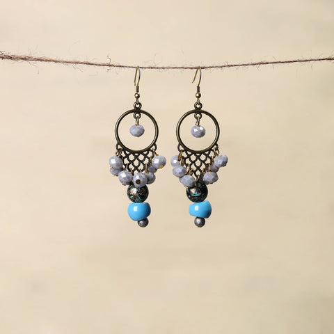 Grey - handmade beaded earrings 97 - handcrafted