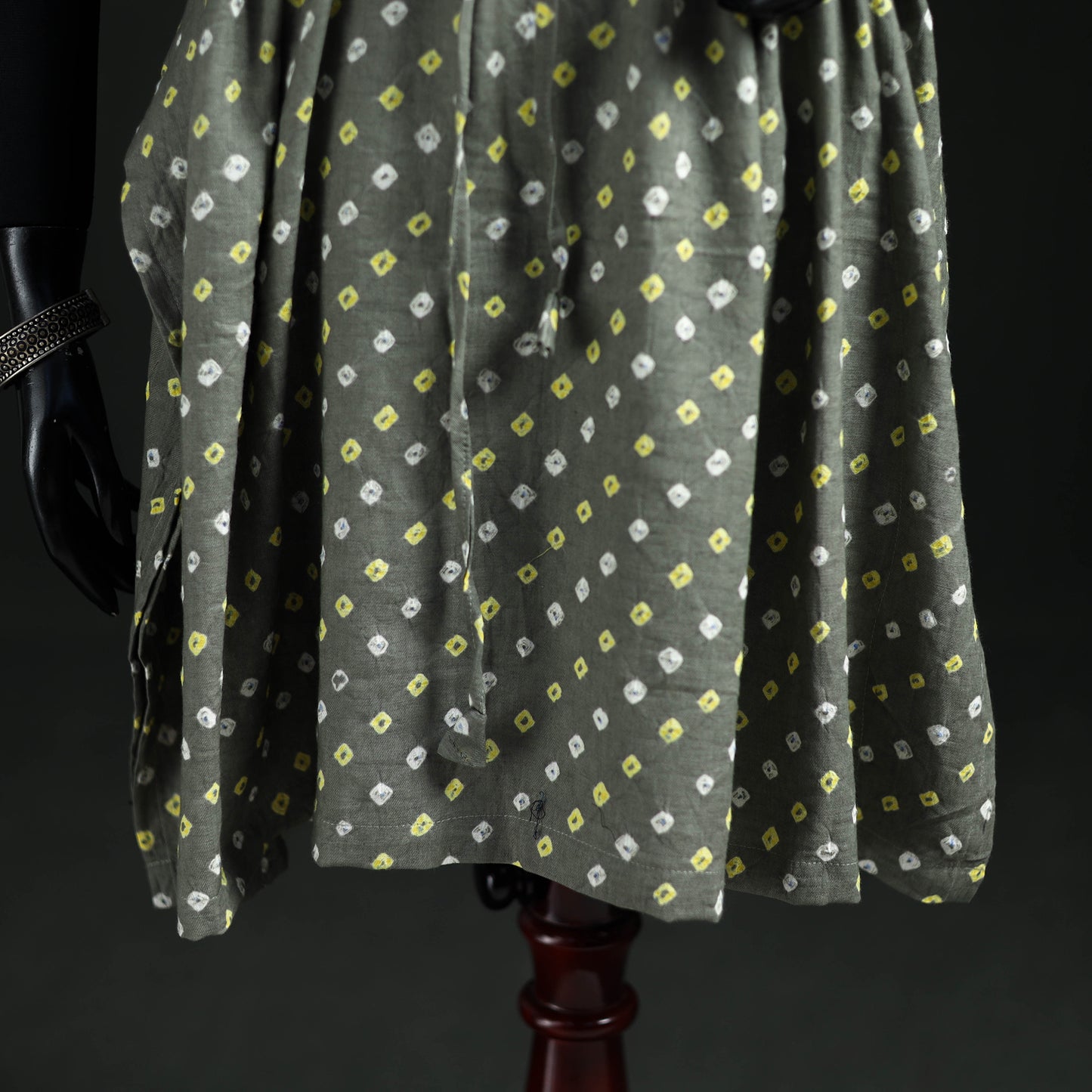 Bandhani Tie-Dye Cotton Kaftan (Medium) 35