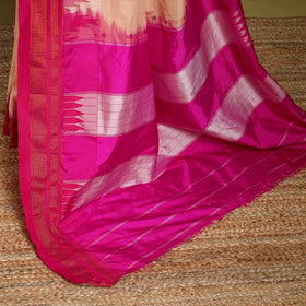 Pink - mercerized cotton thread buti ilkal saree