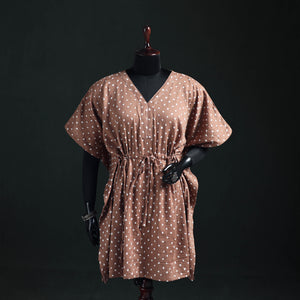 Bandhani Tie-Dye Cotton Kaftan (Medium) 36