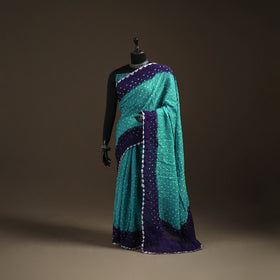 Kutch Rai Bandhani Pure Mul Cotton Saree with Blouse Piece 41
