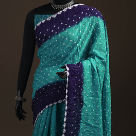 Kutch Rai Bandhani Pure Mul Cotton Saree with Blouse Piece 41