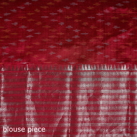 Green - Traditional Pochampally Ikat Handwoven Pure Silk Pattu Saree with Rudraksha Border 03