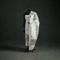 Handloom Chanderi Silk Handpainted Madhubani Dupatta with Zari Border 12