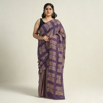 hand batik printed saree