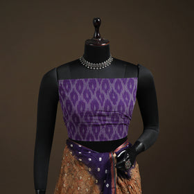 Brown - Kutch Rai Bandhani Pure Mul Cotton Saree with Blouse Piece 40