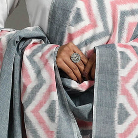  Multicolor Handloom Cotton Maniabandha Ikat Dupatta