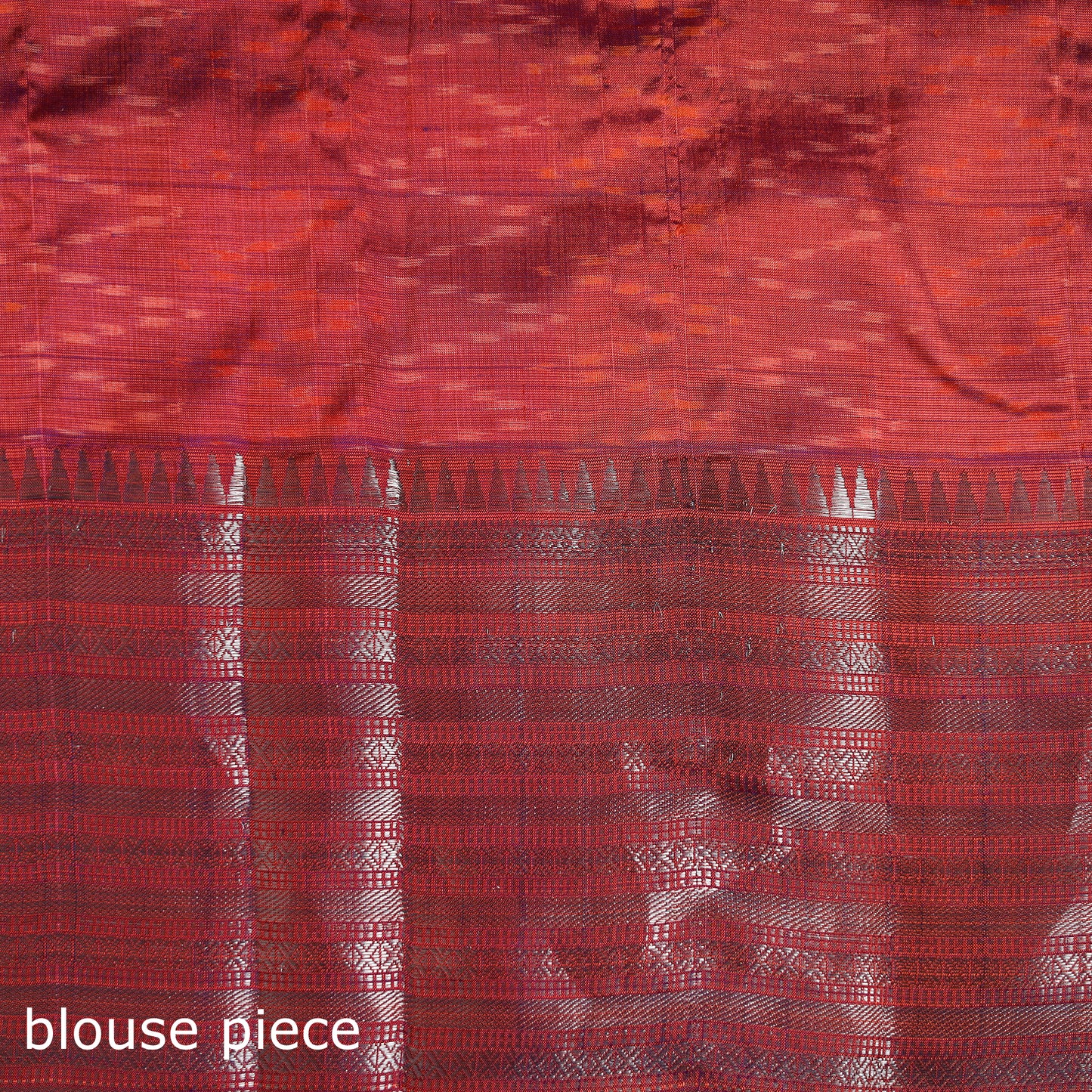 Purple - Traditional Pochampally Ikat Handwoven Pure Silk Pattu Saree with Rudraksha Border 05