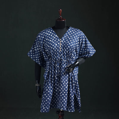 Bandhani Tie-Dye Cotton Kaftan (Medium) 38