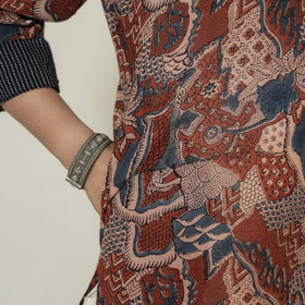 Buy Ajrakh Block Printed Mul Cotton Straight Kurta 12 Online at iTokri.com