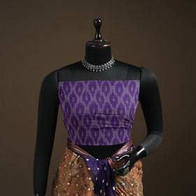 Brown - Kutch Rai Bandhani Pure Mul Cotton Saree with Blouse Piece 39