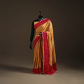 Yellow - Kutch Rai Bandhani Pure Mul Cotton Saree with Blouse Piece 38