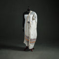 Handloom Chanderi Silk Handpainted Madhubani Dupatta with Zari Border 15