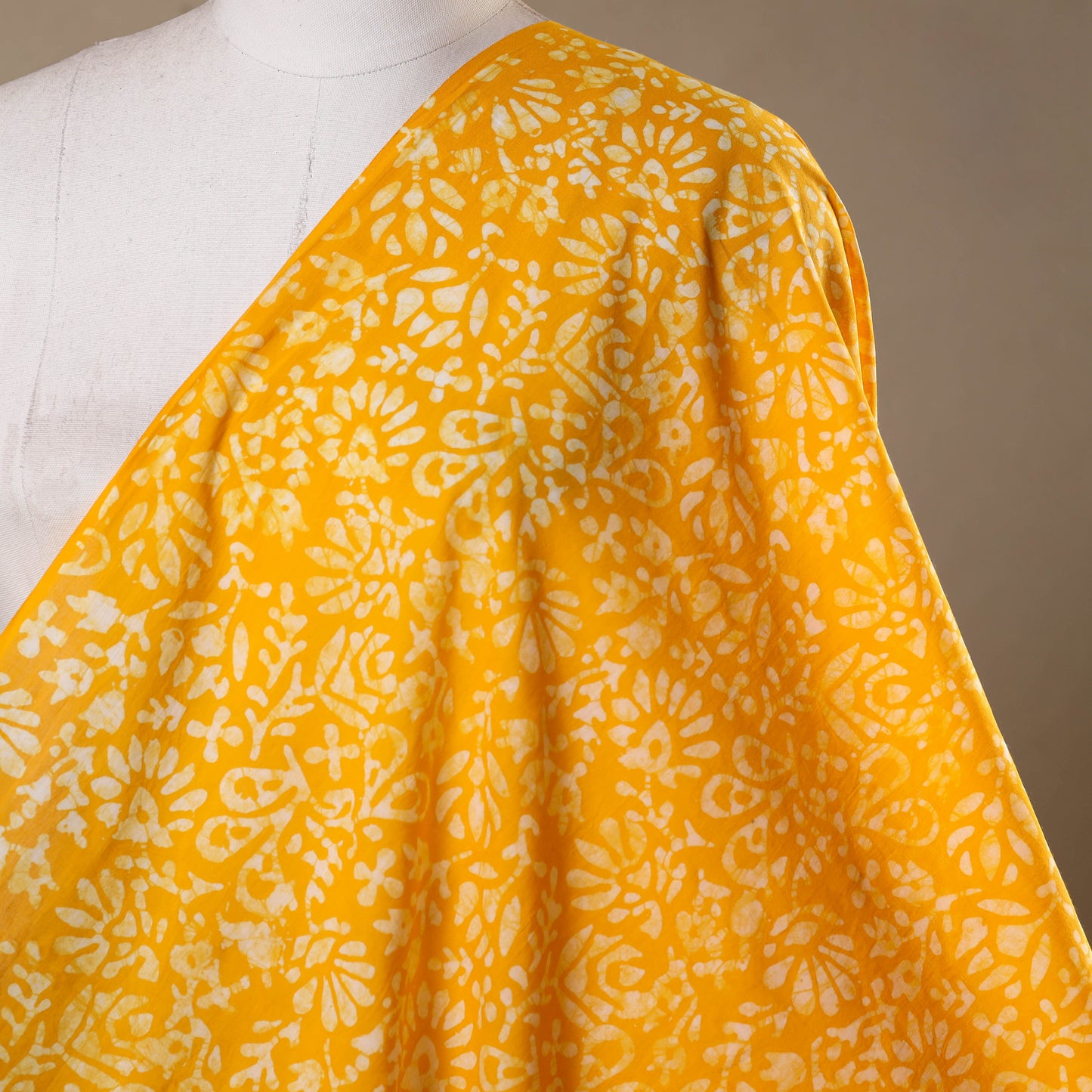 Orange - hand batik cotton fabric 04 - handcrafted