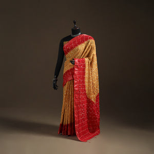 Kutch Rai Bandhani Pure Mul Cotton Saree with Blouse Piece 37
