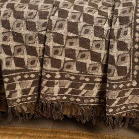 Brown Handloom Jaipur Block Print Cotton Sofa Throw