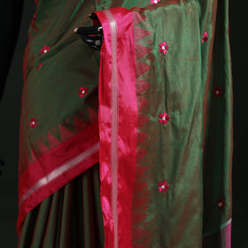 Ilkal Weave Thread Work Silk Cotton Saree with Chikki Paras Border 01