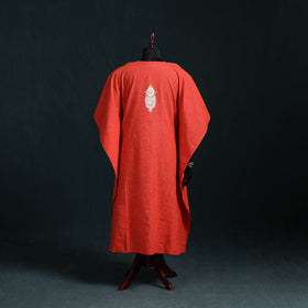 Red - Kashmiri Aari Hand Embroidered Cotton Kaftan (Long) 50