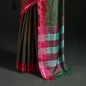 Ilkal Weave Thread Work Silk Cotton Saree with Chikki Paras Border 01