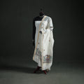 Handloom Chanderi Silk Handpainted Madhubani Dupatta with Zari Border 17