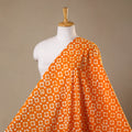 Orange - hand batik cotton fabric 09 - handcrafted