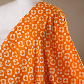 Orange - hand batik cotton fabric 09 - handcrafted