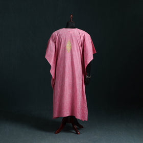 Pink - Kashmiri Aari Hand Embroidered Cotton Kaftan (Long) 51