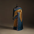Yellow - Kutch Rai Bandhani Pure Mul Cotton Saree with Blouse Piece 36