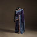Blue - Kutch Rai Bandhani Pure Mul Cotton Saree with Blouse Piece 35