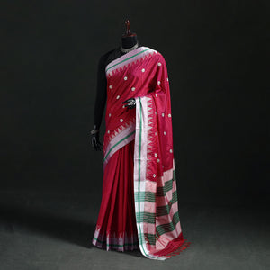 Ilkal Weave Thread Work Silk Cotton Saree with Chikki Paras Border 03