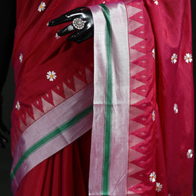 Ilkal Weave Thread Work Silk Cotton Saree with Chikki Paras Border 03