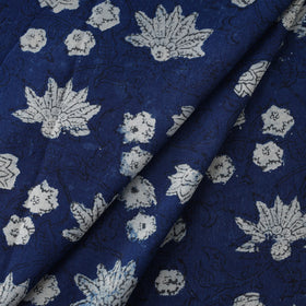 Blue - Indigo Bagru Block Print Cotton Fabric 09