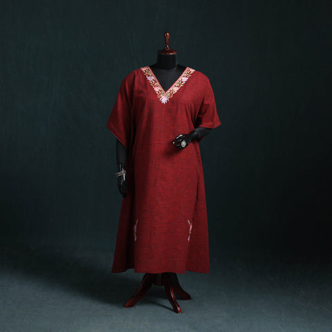 Kashmiri Aari Hand Embroidered Cotton Kaftan (Long) 53