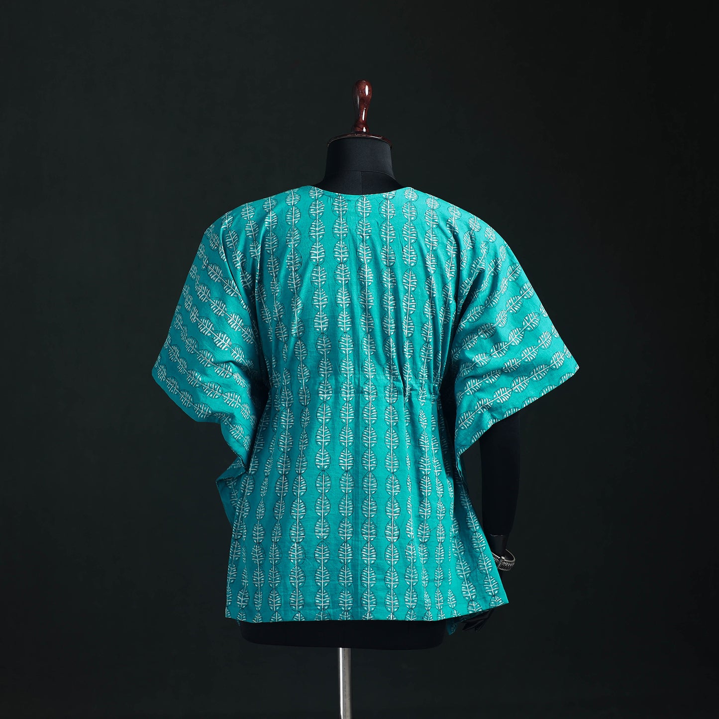 Akola Hand Block Print Natural Dyed Cotton Kaftan (Short) 42