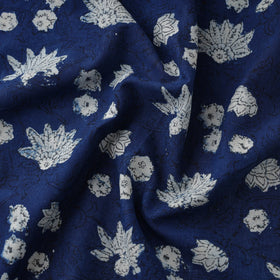 Blue - Indigo Bagru Block Print Cotton Fabric 09